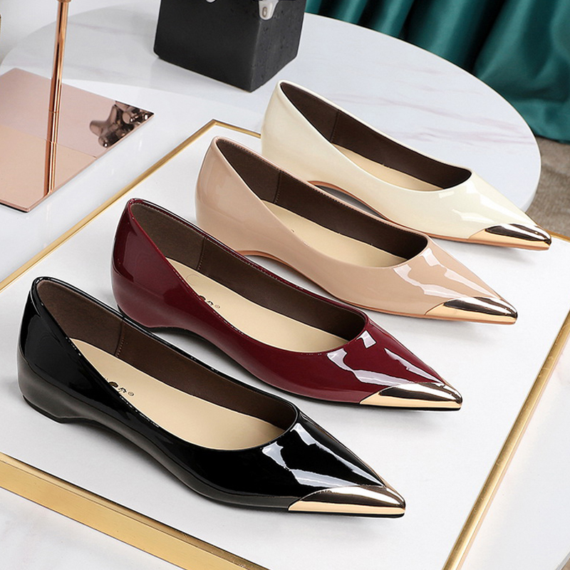 Men'S Shoes In Fashion - BIGTREE รองเท้าส้นเตี้ย รองเท้าผู้หญิง หนังแก้ว ส้นเตารีด รองเท้าส้นสูงผู้หญิง