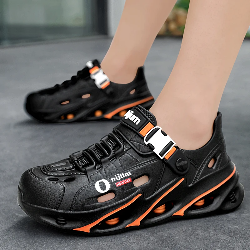 Sport Slide Men - รองเท้าแตะผู้ชายสำหรับกิจกรรมกลางแจ้ง รองเท้าแตะกีฬา รองเท้าแตะชายหาด รองเท้าลำลองระบายอากาศได้ดี รองเท้าสวน รองเท้าเดินป่ากันลื่น