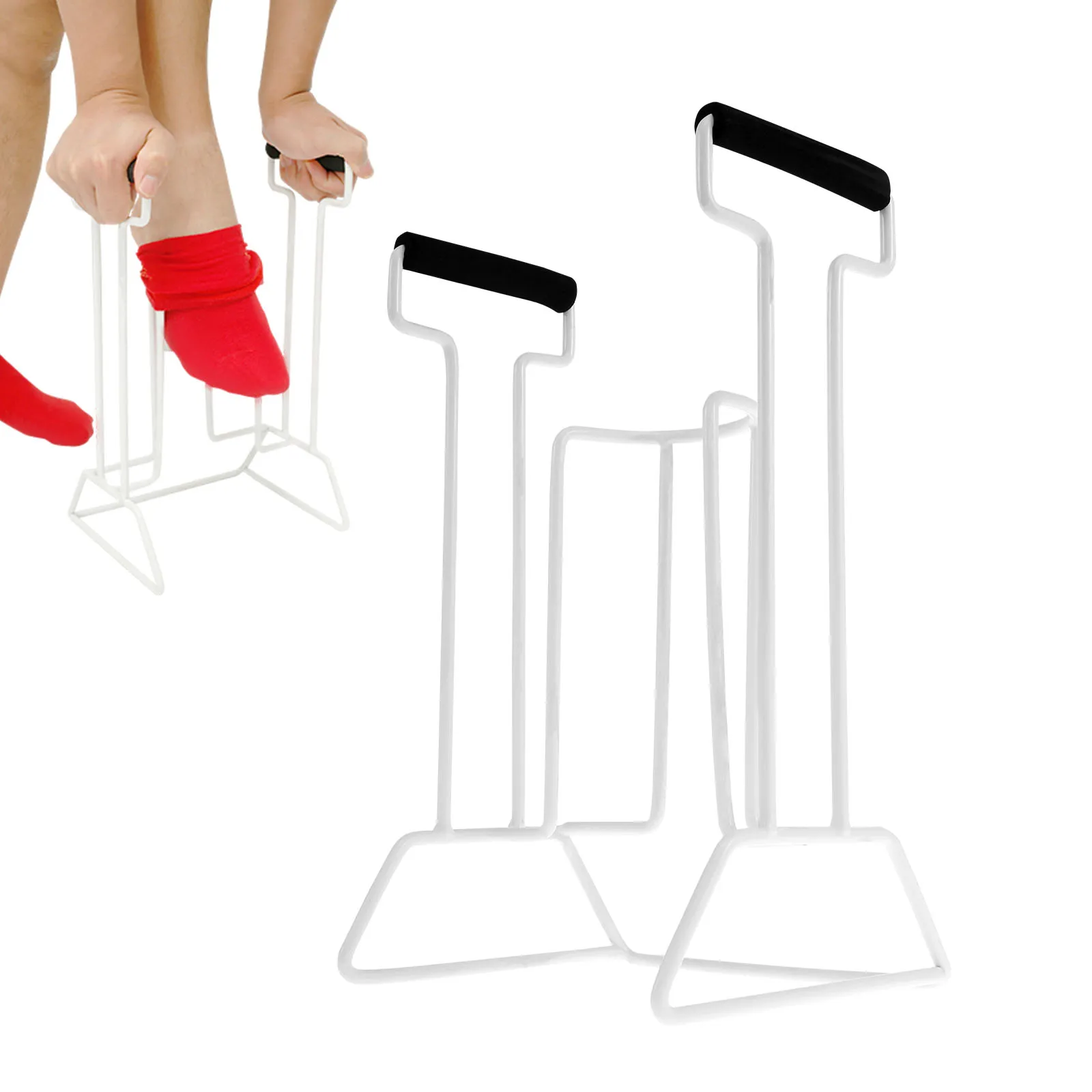 Men Shoes Rack - Stock Helper Aid เครื่องมือใส่การบีบอัดถุงเท้าขนาดใหญ่ Aid ใช้งานง่าย