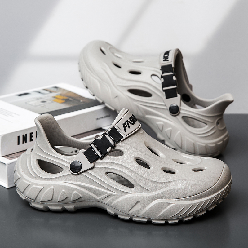 Sport Slide Men - ผู้ชายรองเท้าแตะกลางแจ้งกีฬารองเท้าแตะชายหาดBreathable Clogsผู้ชายสบายๆรองเท้าลื่นผู้ชายรองเท้าแตะเดินป่ากลางแจ้ง