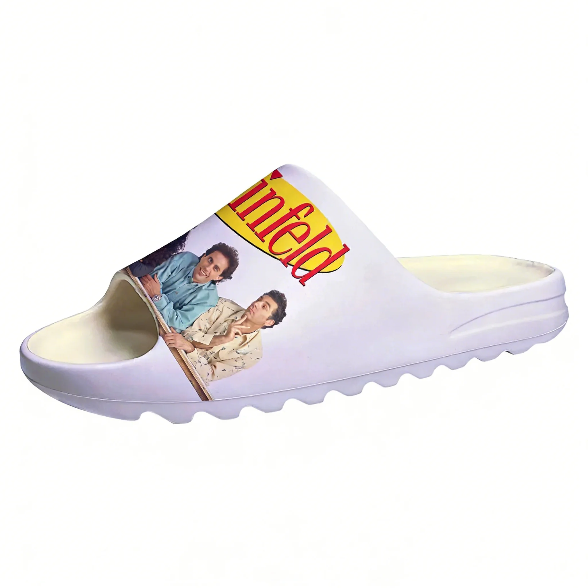 Men Shoes On - รองเท้าแตะแบบสวม Seinfeld Sitcom พื้นนุ่ม รองเท้าลำลองสำหรับใส่ในบ้าน รองเท้าแบบสวมกันน้ำ