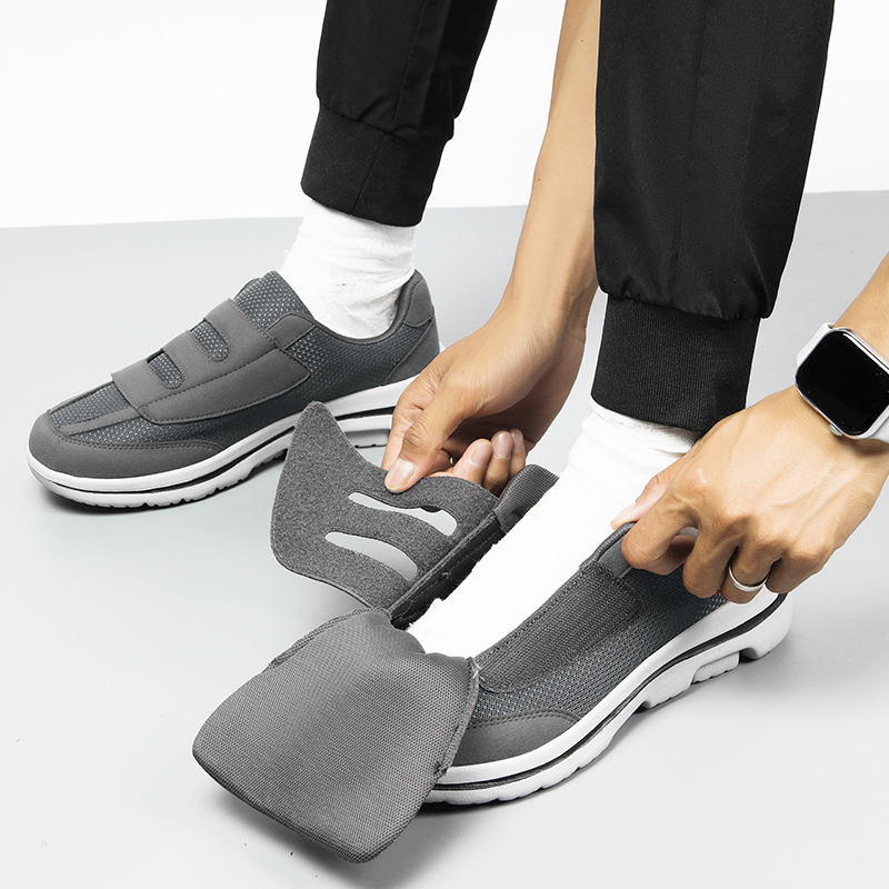 Men'S Shoes Wide Width - รองเท้าผ้าใบหัวกว้างสำหรับเท้าอ้วน รองเท้าสำหรับผู้ป่วยเบาหวาน ผู้สูงอายุ นิ้วหัวแม่เท้าเอียง รองเท้าสำหรับโรคกระดูกและข้อ รองเท้าสำหรับเท้าบวม