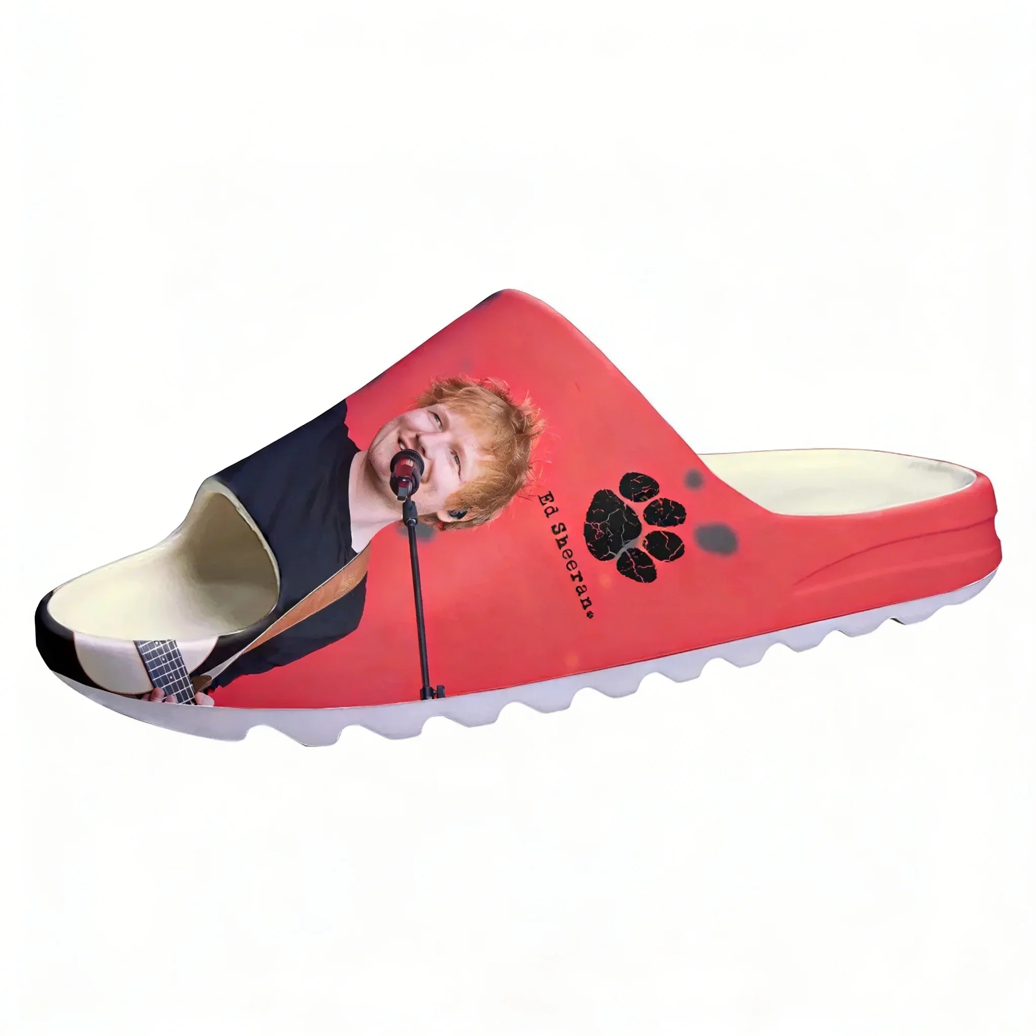Men Shoes On - รองเท้าแตะแบบสวม Ed Sheeran รุ่นสั่งทำพิเศษ พื้นนุ่ม ใส่ในบ้าน
