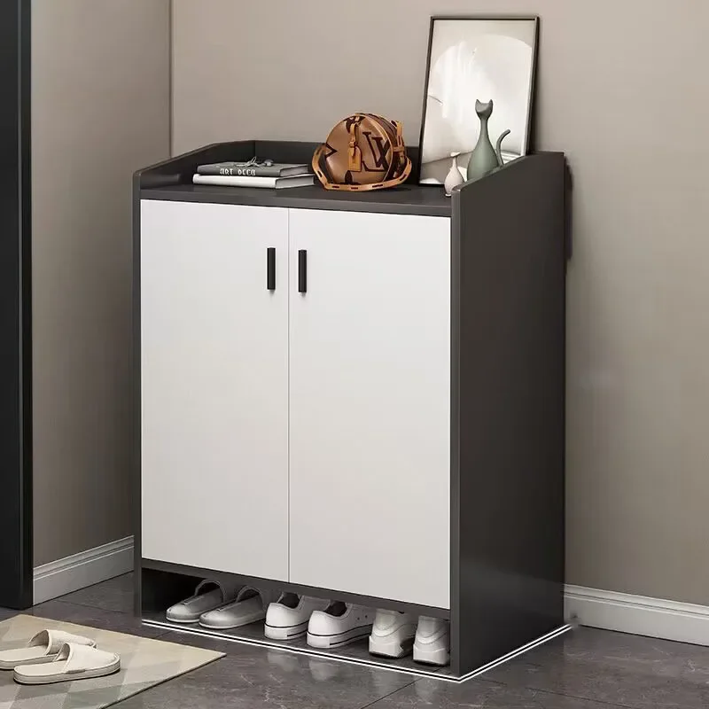 Men Shoes Rack - ตู้เก็บรองเท้าสไตล์นอร์ดิกญี่ปุ่นสุดหรู ประหยัดพื้นที่ทางเข้าแคบ ชั้นวางรองเท้าผู้ชายสำหรับโถงทางเดิน ตู้เก็บรองเท้า เฟอร์นิเจอร์ทางเข้า