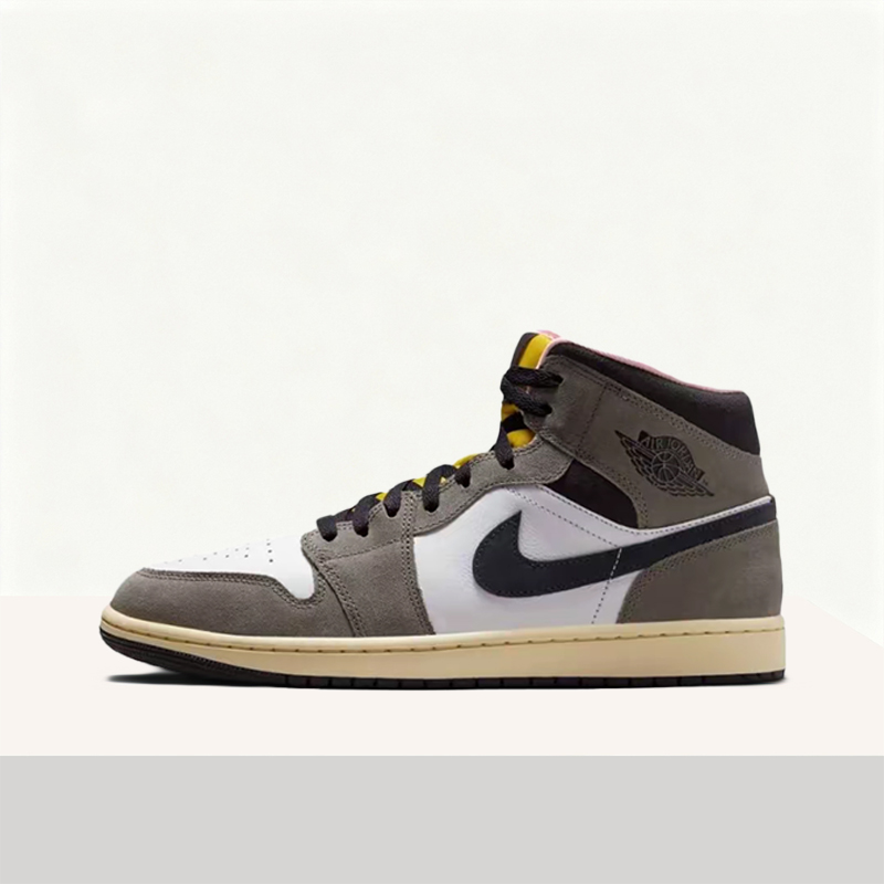 Men'S Shoes Jordan 1 - ไนกี้แอร์จอร์แดน 1 เรโทรแฟชั่นอเนกประสงค์ลำลองทนทานน้ำหนักเบาสบายรองเท้าบาสเก็ตบอลกีฬาผู้ชาย HQ2011-100