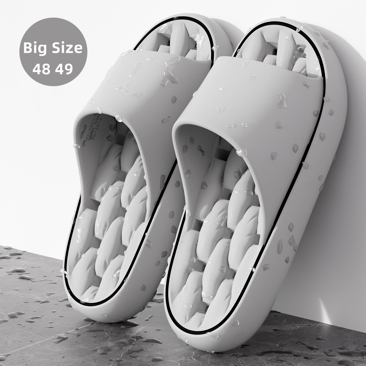 Men'S Shoes With Platform - รองเท้าแตะห้องน้ำไซส์ใหญ่ 48 49 แห้งเร็ว ระบายอากาศดี รองเท้าคู่รัก