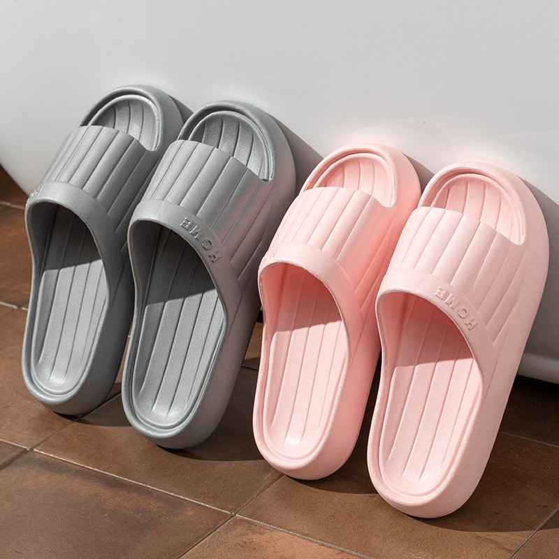 Men'S Shoes With Platform - รองเท้าแตะผู้หญิงแบบใหม่ รองเท้าลำลองผู้ชาย รองเท้าฟลิปฟลอปพื้นหนา รองเท้ากันลื่นสำหรับอาบน้ำ รองเท้าแตะชายหาดฤดูร้อน รองเท้าแตะนุ่มสำหรับห้องน้ำ