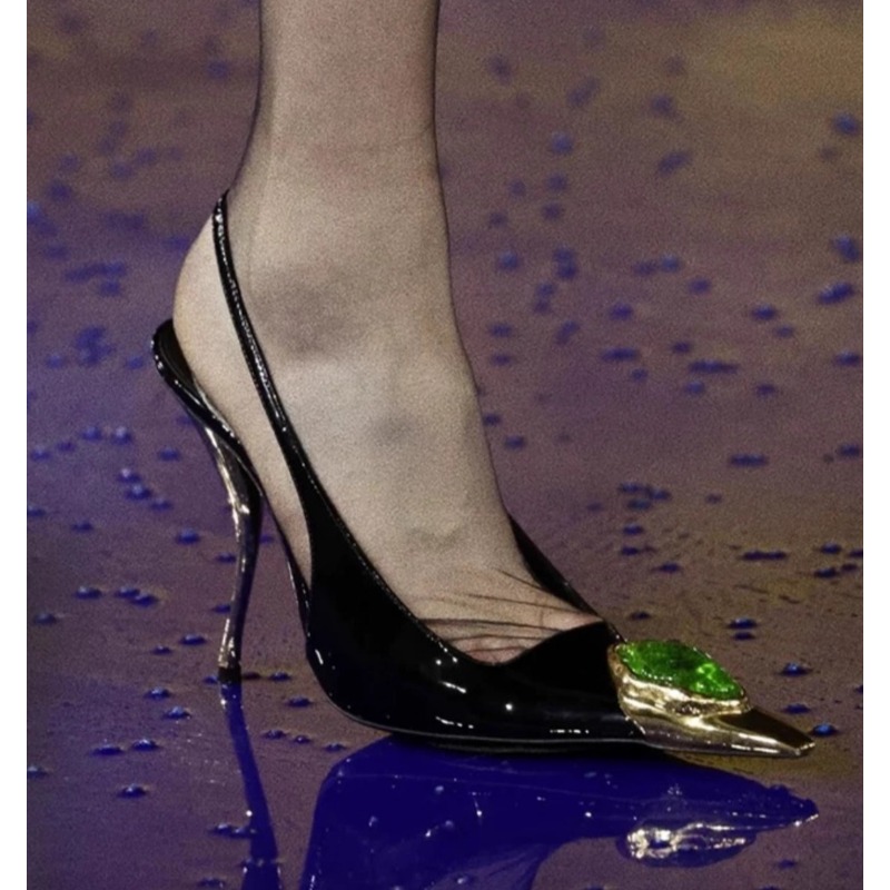 รองเท้าส้นสูงแบบสลิงแบ็ค ดีไซน - Dress Shoe Pointed บทวิจารณ์และราคา