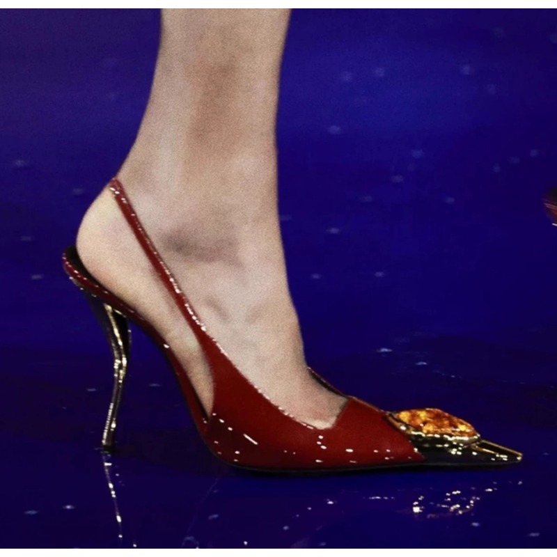 รองเท้าส้นสูงแบบสลิงแบ็ค ดีไซน - Dress Shoe Pointed บทวิจารณ์และราคา