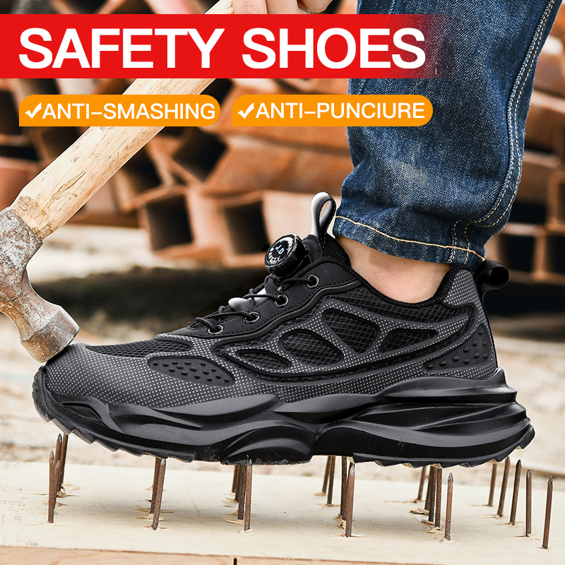 รองเท้าบูทนิรภัยแบบหมุนได้สำหร - Work Boot Steel Toe บทวิจารณ์และราคา