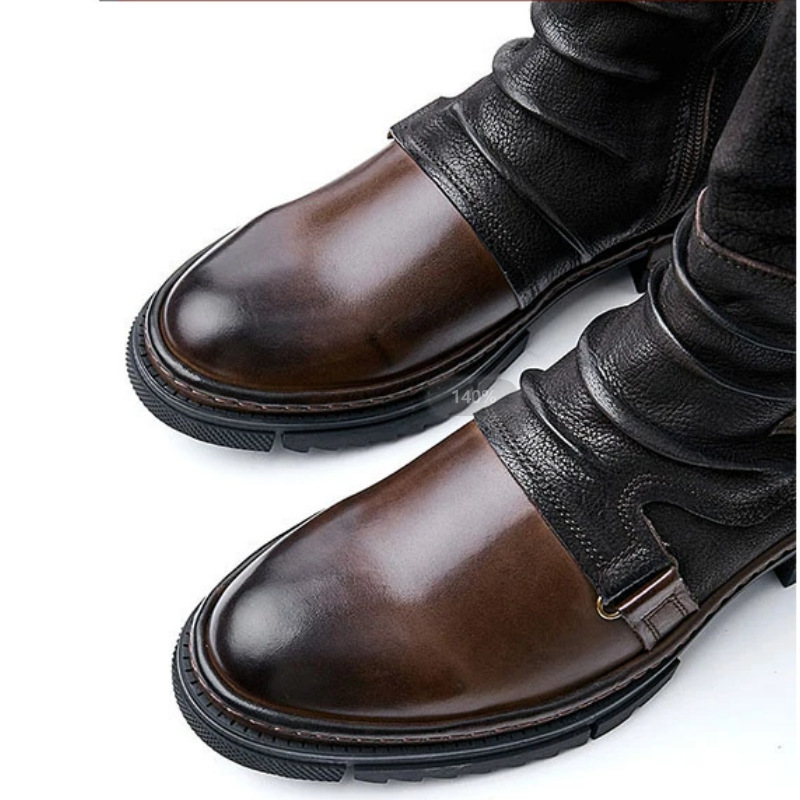 รองเท้าบูทหนังเทียมสไตล์ยุคกลา - Men Shoes Europe To Us บทวิจารณ์และราคา