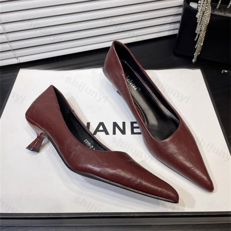 รองเท้าส้นสูงสตรีสิทธิบัตรหนัง - Dress Shoe Pointed บทวิจารณ์และราคา