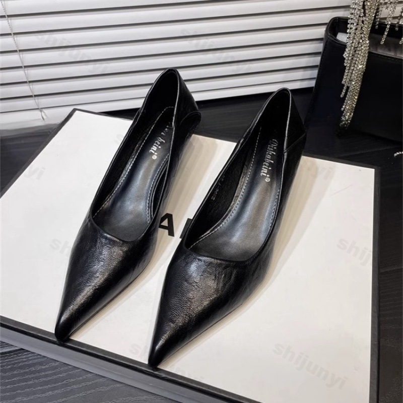 รองเท้าส้นสูงสตรีสิทธิบัตรหนัง - Dress Shoe Pointed บทวิจารณ์และราคา