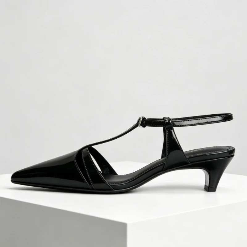 รองเท้าส้นสูงแบบคิทเทนฮีลหนังแ - Dress Shoe Pointed บทวิจารณ์และราคา