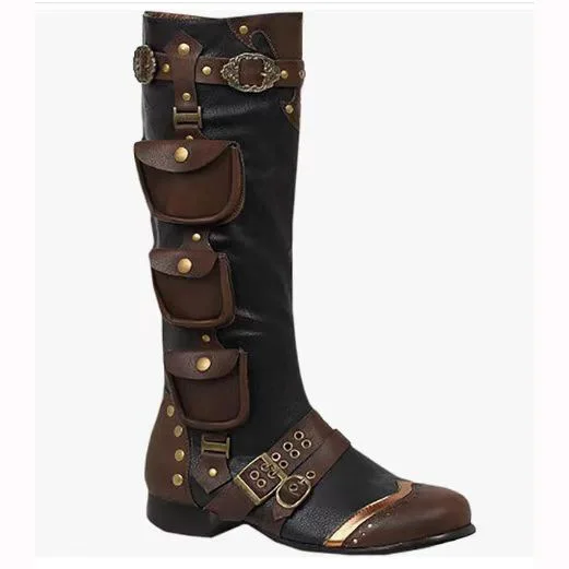 รองเท้าบูทสูงสไตล์เรโทรยุคกลาง - Men Shoes Europe To Us บทวิจารณ์และราคา