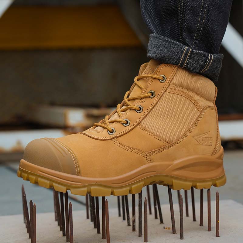 รองเท้าบูทผู้ชายหนังแท้ รองเท้ - Work Boot Steel Toe บทวิจารณ์และราคา