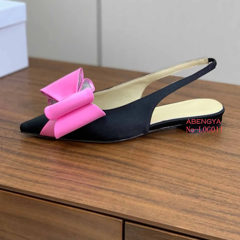รองเท้าส้นเตี้ยผ้าไหมสีชมพูแบบ - Dress Shoe Pointed บทวิจารณ์และราคา